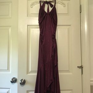 Sparkly, burgundy formal dress